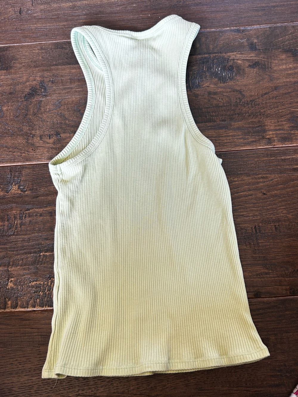 Topshop Light Lime Ribbed Tank Top - Picture 3 of 3